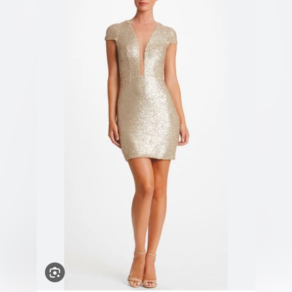 Dress the Population Gold Sequin Dress